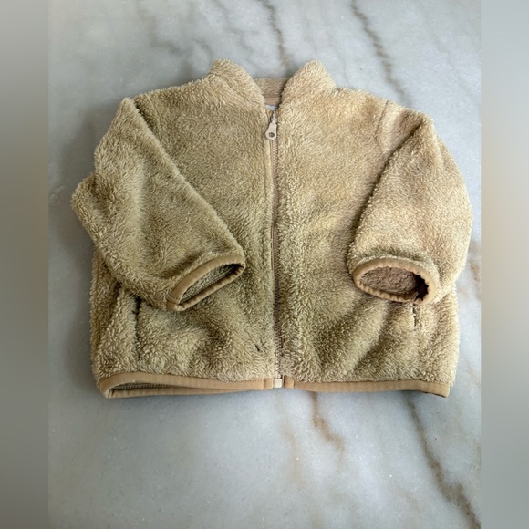 Uniqlo Baby Light Gray Fleece Jacket Bundle Size 12-18M - Picture 6 of 9